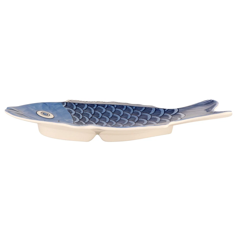 G.E.T. 370-14-BL-EC Melamine Fish Serving Platter, 14" x 10", Blue (Set of 4) - Image 2 of 2