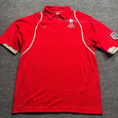 Nike Shirt Mens M Red Ohio State 2008 BCS National Championship Short Sleeve