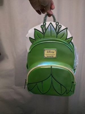 Loungefly Disney The Princess And Frog Tiana Iridescent Shiny Cosplay Backpack