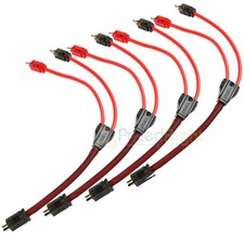 4 Pack 1 Female 2 Male RCA Splitter Cable Audio Competition Rated DS18 R1F2M