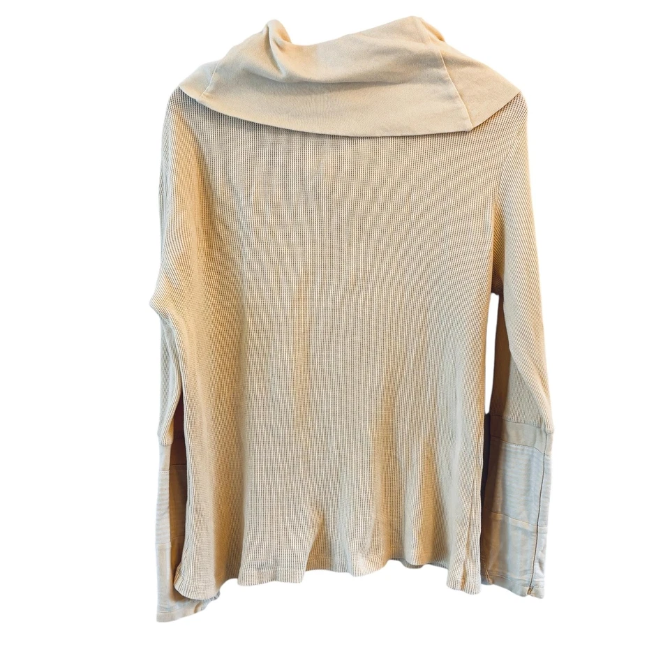 Top Sundance tejido gofre con puño de encaje cuello capucha para mujer XL Boho térmico Foto 2 de 4