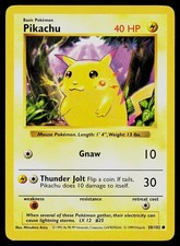 Pokemon Card Base Set Shadowless Pikachu (Red Cheeks) 58/102 Common