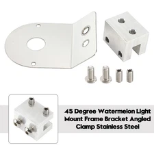 45 Degree Watermelon Light Mount Frame Bracket Angled Clamp Stainless Steel