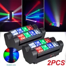 2x 80W 8LED RGBW Spider Moving Head Stage Lighting Beam DMX Party DJ Lighting US