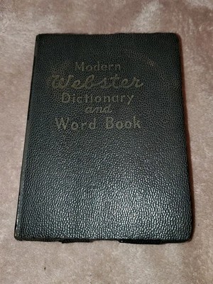 MODERN WEBSTER DICTIONARY AND WORD BOOK FAUX LEATHER 1944