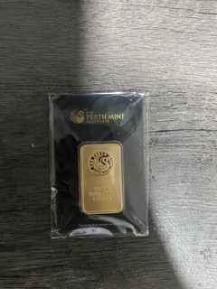 1 oz. Gold Bar Perth Mint (Swan design in assay) 99.99%