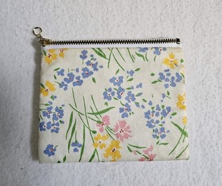 Vintage D. Porthault Fleurs des Champs Makeup Cosmetic Zipper Pouch