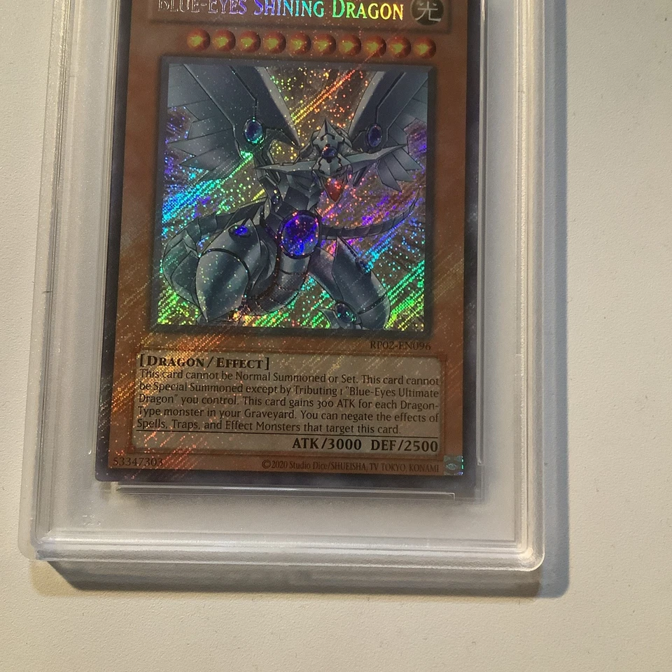 Blue-Eyes Shining Dragon RP02-EN096 Retro Pack 2-Unlimited Edition 2025 PSA 6 - Image 3 of 4