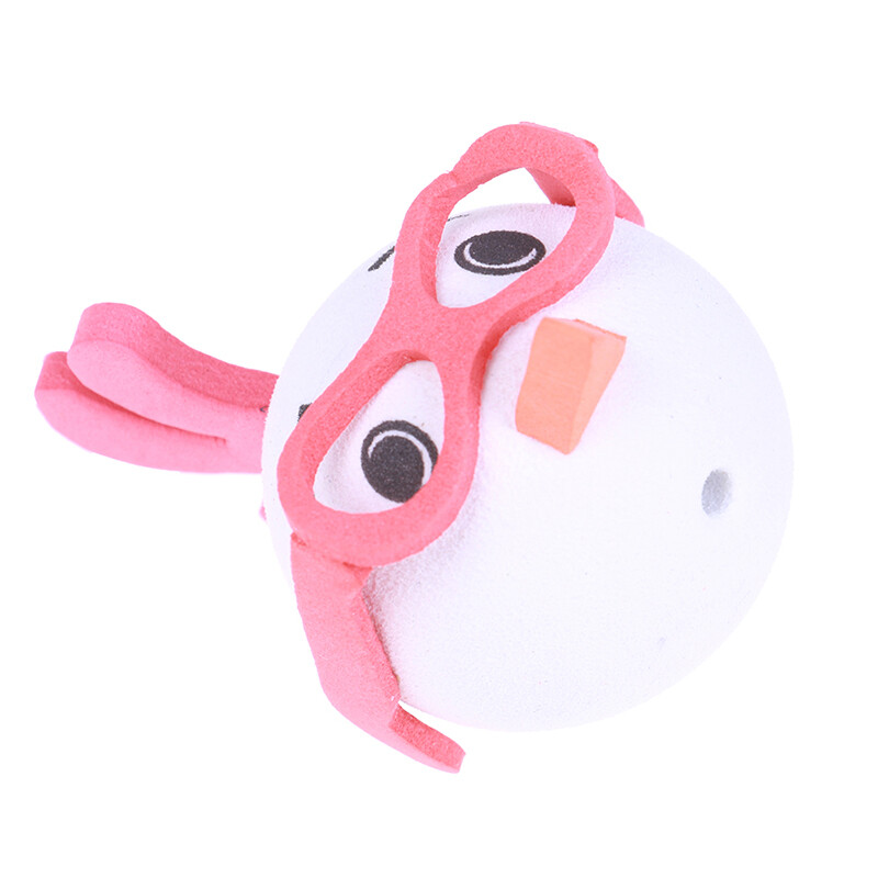 1Pc Cute glasses chickens car antenna pen topper aerial eva ball decor