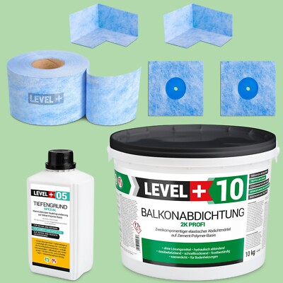 Balkonabdichtung 100kg Dichtschlämme 2K Abdichtung Terrasse Balkone Bad Rm10 90097851