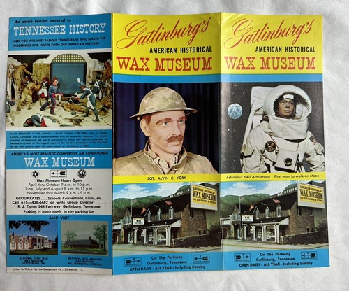 1960s Gatlinburg Tennessee American Historical Wax Museum VTG Travel Brochure - Picture 4 of 6