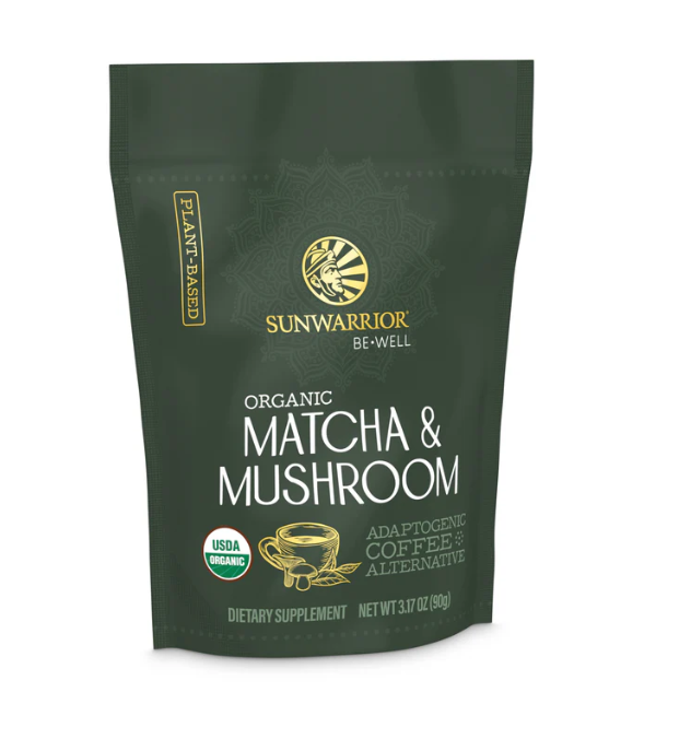 Organic Matcha Mushroom Powder for Coffee – Sunwarrior 3.2 oz
