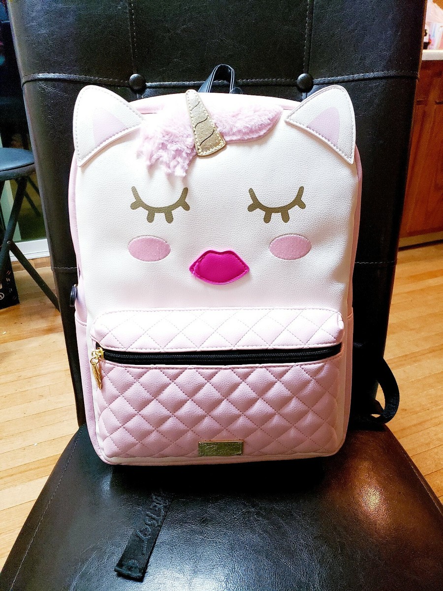 ?NWT? Betsey Johnson Pink Unicorn Backpack School Travel  display picture 3