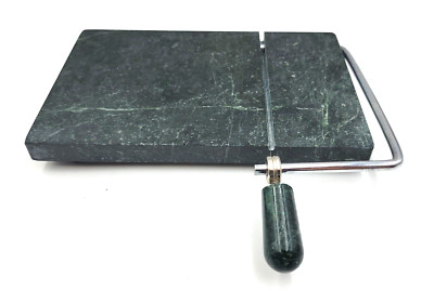TAGLIERE TAGLIAFORMAGGIO Green Italian Marble Cheese Serving Wire Cutting Board