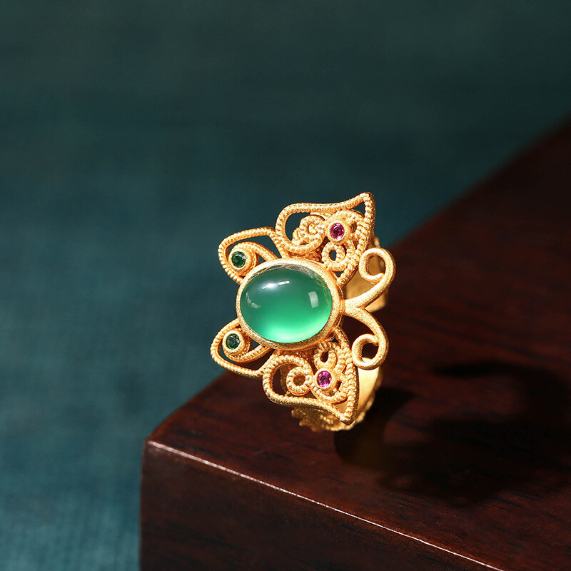 Ring Size Green Jade Butterfly Ring Green Real Jade Butterfly Ring