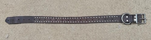 Vintage Leather Studded Dog Collar 28” Big Dogs XL Thick Heavy