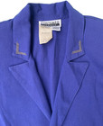 DARK BLUE BLAZER JACKET WOMEN'S Size S - GOLD STUDS, TASSEL on Sleeve — photo 7