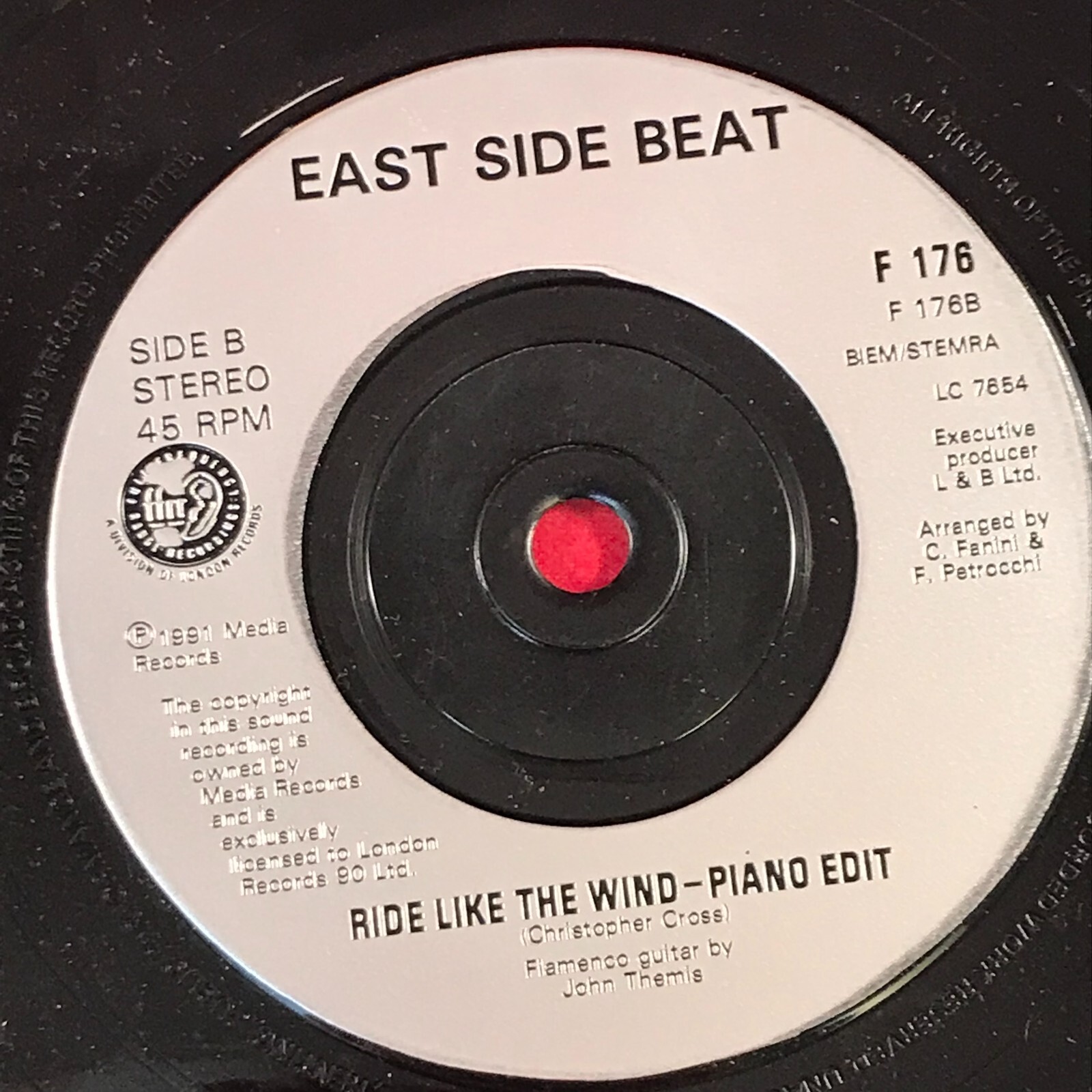 EAST SIDE BEAT Ride Like The Wind 1991 UK 7" vinyl single original 45
