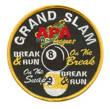 APA GRAND SLAM PATCH 8 On The Break Break  Run, 9 On The Break Break  Run 170