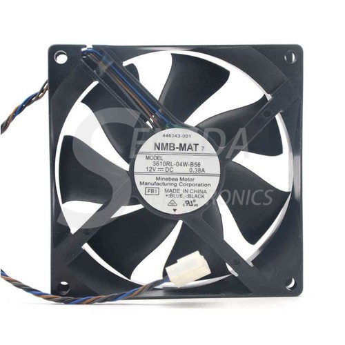 NMB 3610RL-04W-B56 DC 12V 0.38A 9025 90x90x25mm HP XW6600 axial cooling FAN - Imagen 2 de 5