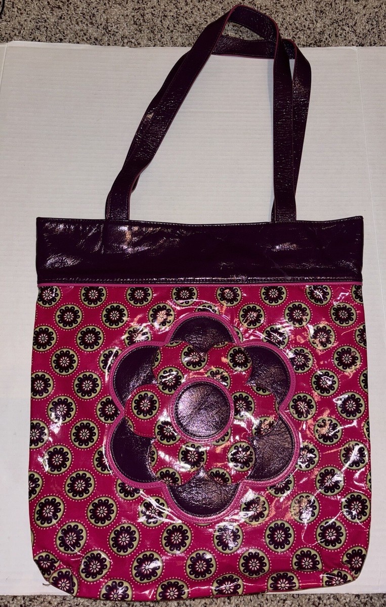 Vera Bradley Retired FRILL COLLECTION Tote Bag Very Berry Paisley Pink  Purple