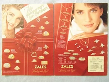 1985 Magazine Advertisement Ad Page Zales Jewelry Store Rings Necklaces Bracelet