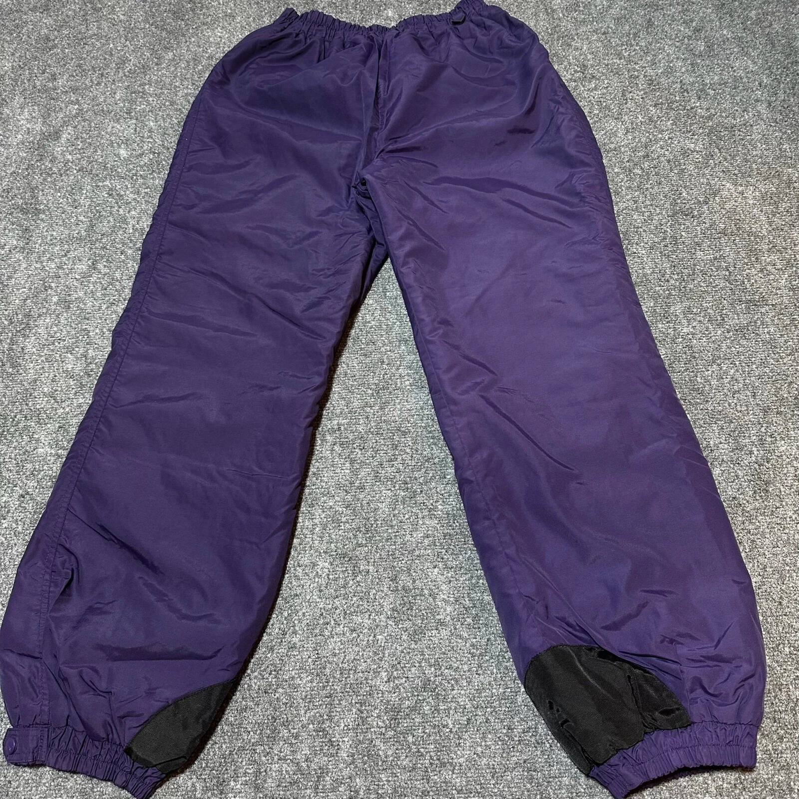 Columbia Snow Pants Womens Large Purple Pull On Pockets Ankle Cuffs Ski