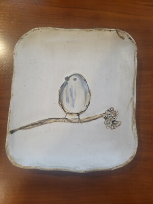Beautiful ETTA B Southern Stoneware Pottery Dish - Etta, Mississippi - Blue Bird