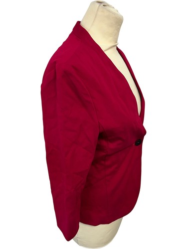 Caractère Blazer Viscose Blend Flamingo Pink Size UK 8 T2185 LT217 - Picture 4 of 8