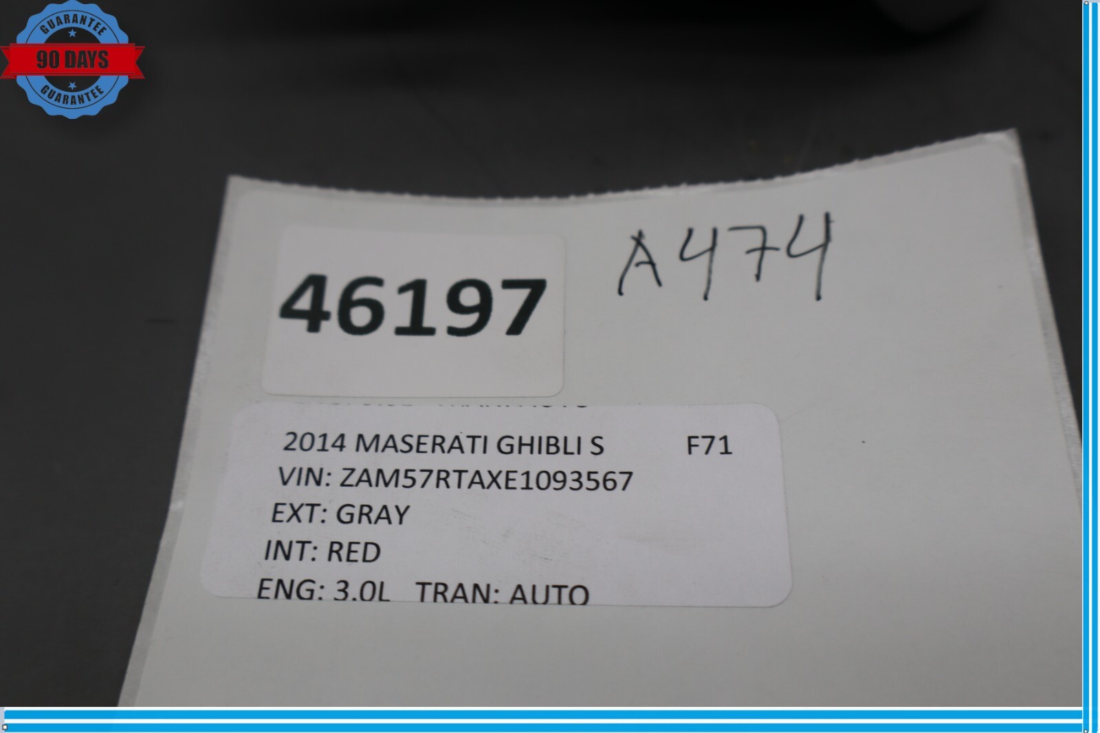 14-17 Maserati Ghibli Front Left Driver Side Dash AC A/C Air Vent Grille Oem