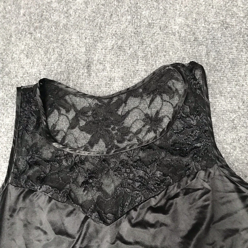 Top On Gossamer L Cami Lencería Encaje Malla Transparente Hada Grunge Negro Gótico Coqueta Foto 3 de 4