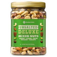 Member's Mark Unsalted Deluxe Mixed Hazelnuts Almonds 34 oz. Free Shipping