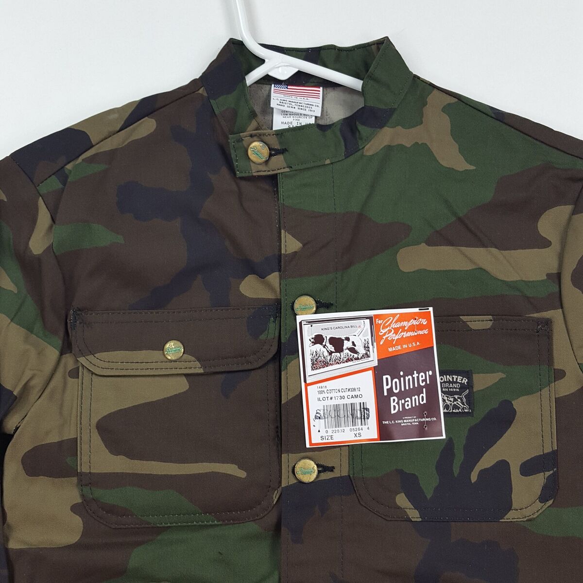 Pointer Brand Camo USA Made Men's Size XS Band Collar Pointer Brand Camo USA Made Men's Size XS Band Collar