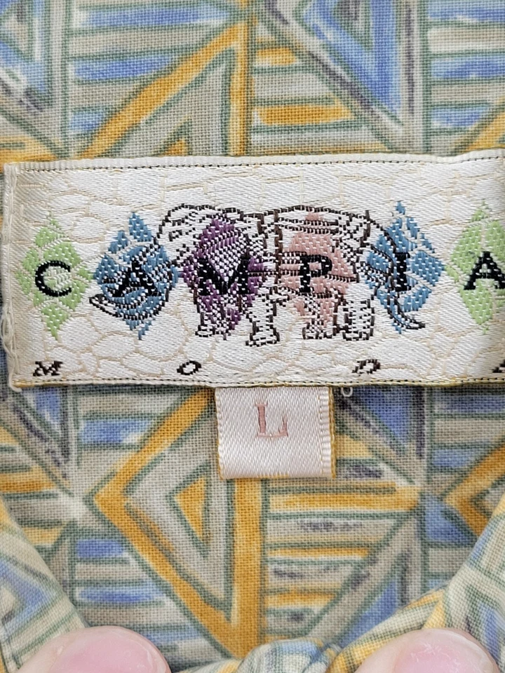 Campia Hawaiian Shirt Mens Large Beach Tropical Floral Camp Button Up - Image 4 of 4