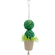 1594 Double Green Sola Peat Shredder - Handcrafted Foraging Bird Cage Toy