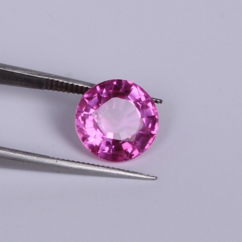 11 x 11 mm Piedra Suelta Natural Redonda Zafiro Rosa Caliente 7.55 Ct Calenta... - Imagen 5 de 7
