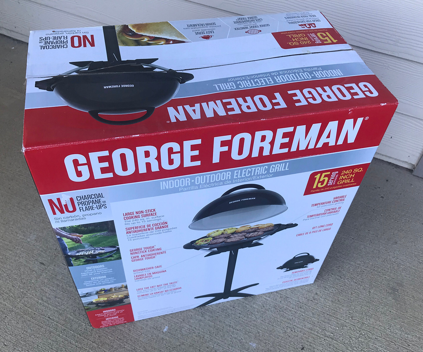 Foreman GIO2000BK Indoor/Outdoor Electric Grill, 15Serving