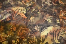 Custom Wildlife & Western Hoffman Batiks - Bourbon Bear & Pine Cones  #S2345-572