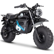MotoTec 60V 1500W Lithium Electric Mini Bike 28mph 25mi Range - Black