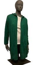Strickjacke Weste von EDC by ESPRIT Gr. M grün mit Kapuze Flammgarn