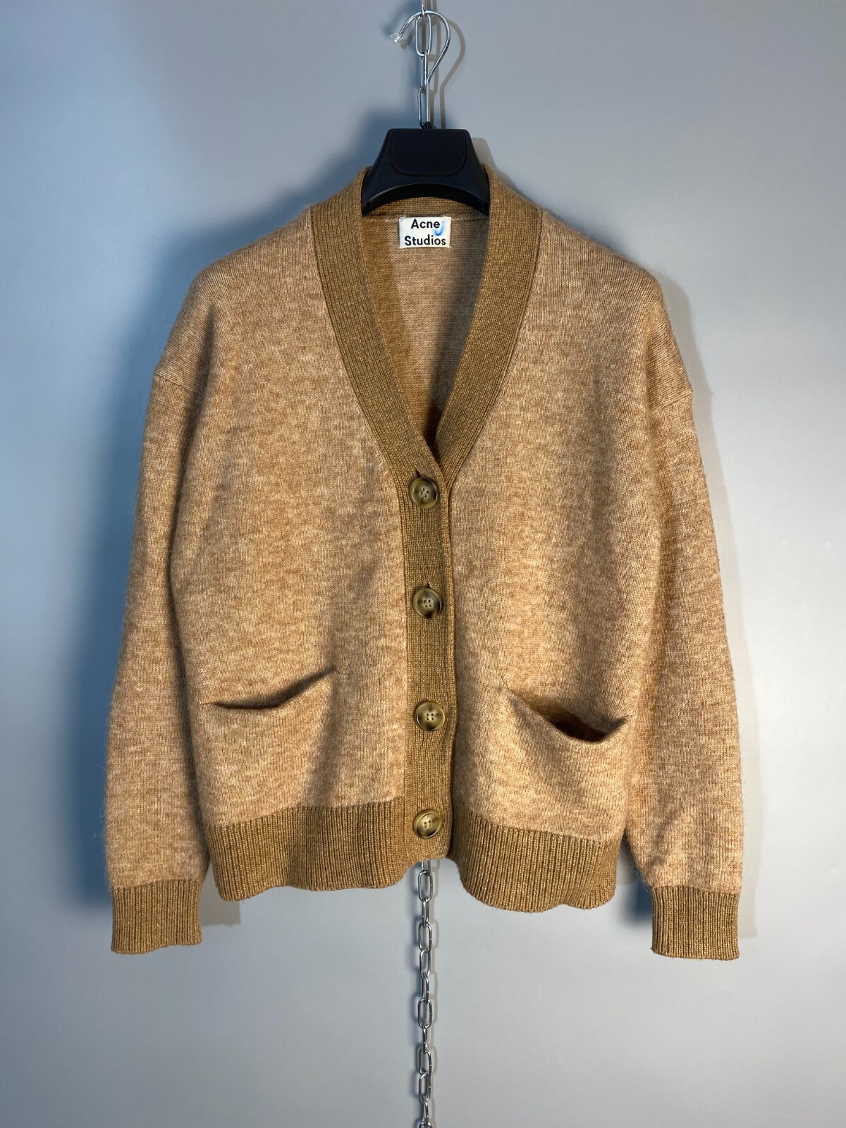 Acne Studios Womens Button Rives Mohair Wool Cardigan Jumper Size