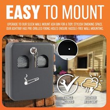WALL MOUNTED OUTDOOR ASHTRAY OUTDOOR PUB CLUB ASH TRAY CIGARETTE PUBLIC BIN FAG