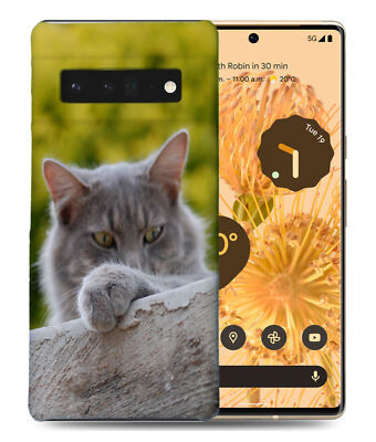 CASE COVER FOR GOOGLE PIXEL|CUTE GREY CAT KITTEN FELINE