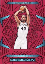 2024-25 Panini Obsidian Harrison Barnes #12 Electric Etch Red Prizm NBA Spurs
