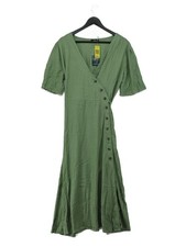 Unfolded Wrap Maxi Dress UK16 in Green