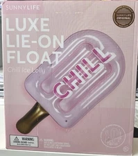SunnyLife Oversized Inflatable Luxe Lie-On Popsicle Float.  New In Box. Ages 6+