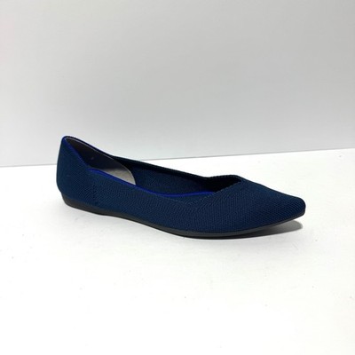 Rothys Womens The Point Flat Poseidon Blue Size 9.5 M