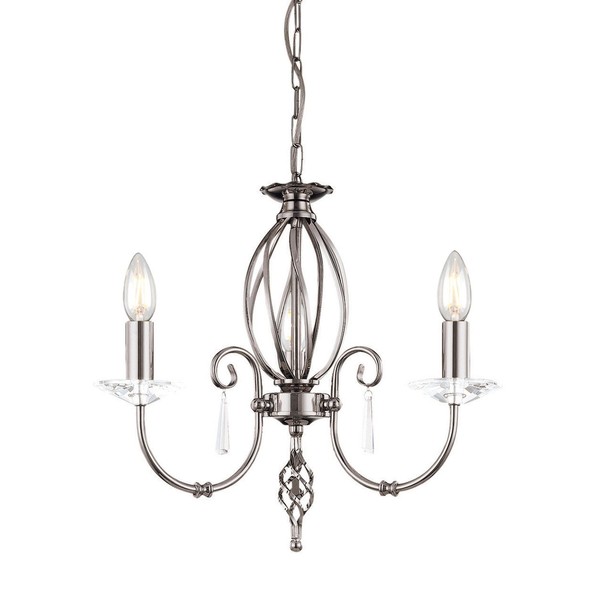 Design Kronleuchter Candela In Nickel Verstellbare Pendelleuchte Esstisch-image
