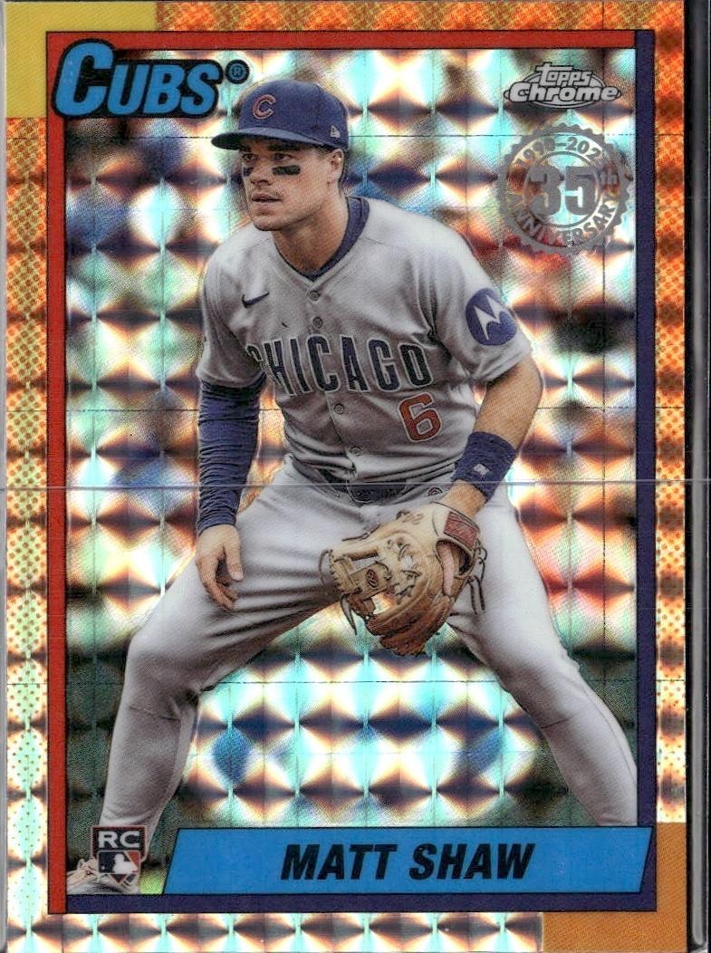 2025 Topps Chrome Update #90CU-20 Matt Shaw 1990 Geometric Refractors