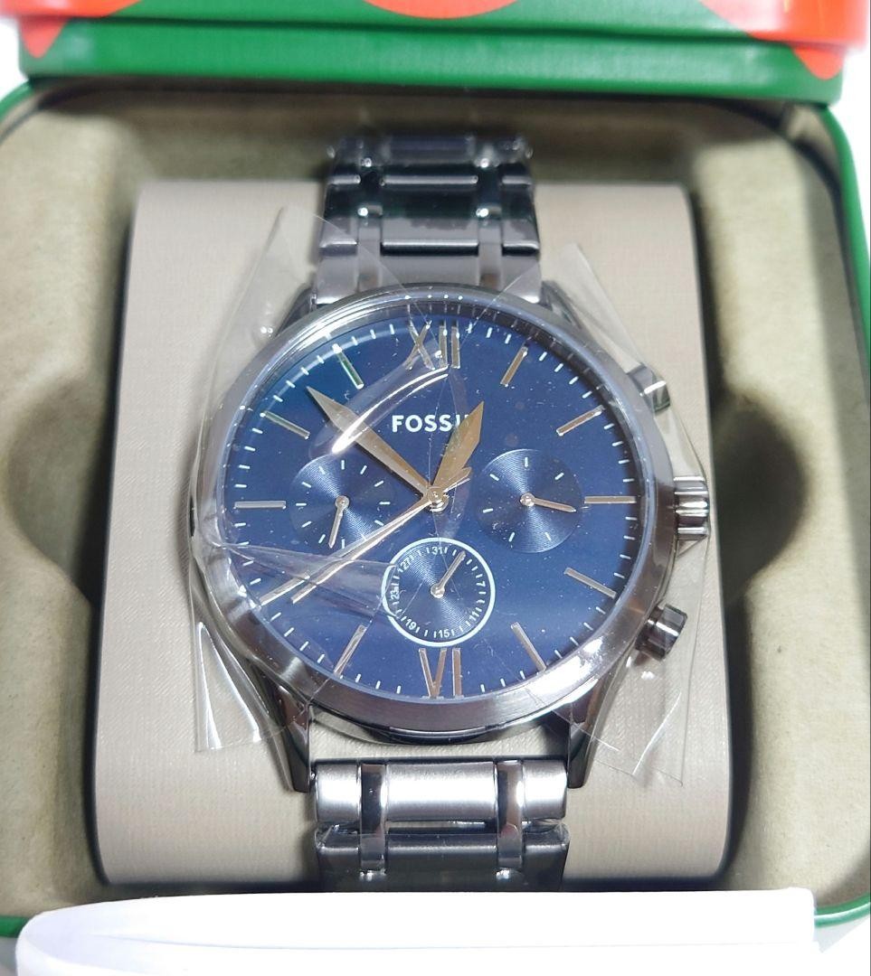 Fossil Fenmore Midsize BQ2401 Men's Leather Analog Blue Dial Quartz Watch Xr641